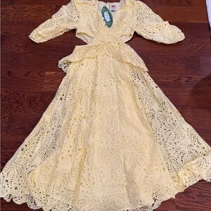 FARM Rio Yellow Richelieu Dress - Brand New Size Medium